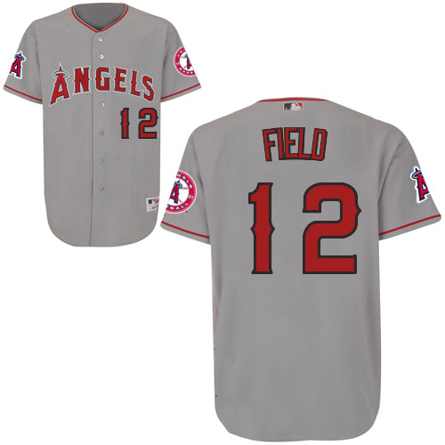 Tommy Field #12 mlb Jersey-Los Angeles Angels of Anaheim Women's Authentic Road Gray Cool Base Baseball Jersey